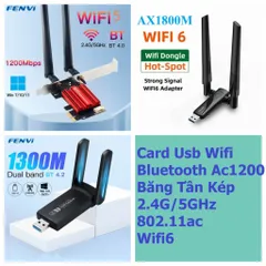 🔝 Card mạng Card wifi Bluetooth Fenvi Wifi 5 Pci-e Không Dây Ac1200 Băng Tần Kép 2.4G/5GHz 802.11ac wifi 6 ax1800 Ax180