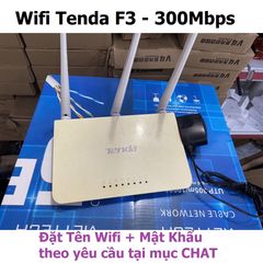 Bộ Phát Wifi Tenda F3 300Mbps Cũ - Thiết Kế Nhỏ Gọn, 3 ăng-ten, Hướng Dẫn Cài Đặt Tiếng Việt, Tốc Độ Truyền Tải Nhanh Chóng