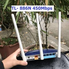 Bộ phát Wifi TP-Link TL-886N 3 râu XUYÊN TƯỜNG tốc độ 450Mbps - Hàng cũ, mạnh mẽ, dễ cài đặt, bảo hành dài hạn