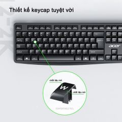 Combo Bàn Phím Chuột Không Dây Acer LK41 - Giảm ồn, có phím số, bền bỉ làm văn phòng công ty