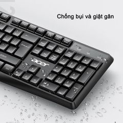 Combo Bàn Phím Chuột Không Dây Acer LK41 - Giảm ồn, có phím số, bền bỉ làm văn phòng công ty