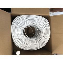 Thùng / Cuộn dây mạng Cat6 UTP LBLINK / GIPCO / NASUN cuộn 8 lõi ( 305m ) 2 màu trắng / xanh có lõi chịu lực bằng nhự