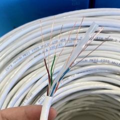 Thùng / Cuộn dây mạng Cat6 UTP LBLINK / GIPCO / NASUN cuộn 8 lõi ( 305m ) 2 màu trắng / xanh có lõi chịu lực bằng nhự