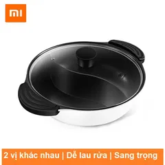 Nồi Lẩu 2 Ngăn 2 Vị Xiaomi Mijia 4L - Nồi Điện Induction Bền, Chống Dính, Dùng Được Nhiều Món - Hàng Chính Hãng