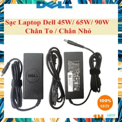 🔝 Sạc Laptop Dell 19.5V - 2.31A - 45W / 19.5V - 3.34A - 65W / 19.5V - 4.62A - 90W Chân to Chân nhỏ Sạc máy tính Dell PH