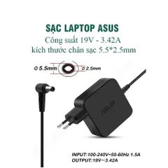 🔝 Sạc laptop Asus 19v-3.42A / 2.37A / 1.75A Loại tốt - Sạc ASUS chân to / nhỏ - sạc máy tính ASUS