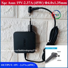 Sạc Laptop ASUS 19V 2.37A 45W Chân Nhỏ 4.0mm - Hàng Chính Hãng, Bảo Hành 12 Tháng, Thích Hợp Model VivoBook S14, UX410