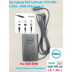 [Sạc zin] Sạc Laptop Dell Latitude 7275 20V - 2.25A - 45W Chân type C PHỤ KIỆN LAPTOP