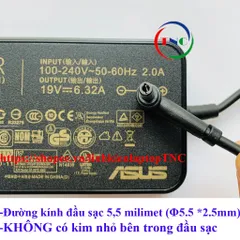 Sạc Laptop Asus Gaming 19V 6.32A (120W) GL551 GL551JM GL551JW GL551JX GL552 GL552JX GL552VX GL552VW G73 Hàng ZIN Cao Cấp