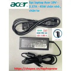 [Sạc zin] Sạc laptop Acer 19V - 2.37A - 45W chân nhỏ , chân to PHỤ KIỆN LAPTOP