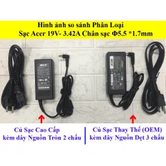 🔝 SẠC LAPTOP ACER 19V-3.42A (ADAPTER ACER 19V-3.42A) - TẶNG DÂY NGUỒN