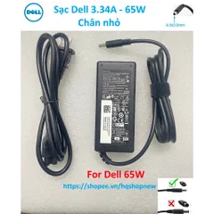Sạc Laptop Dell 19.5V - 2.31A - 45W / 19.5V - 3.34A - 65W / 19.5V - 4.62A - 90W Chân to Chân nhỏ Sạc máy tính Dell PHỤ K