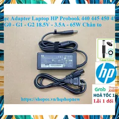 [Sạc zin] Sạc Adapter Laptop HP Probook 440 445 450 455  - G0 - G1 - G2 18.5V - 3.5A - 65W Chân to PHỤ KIỆN LAPTOP