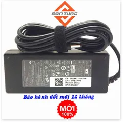 🔜 Sạc laptop dell 19.5v 3.34a/4.62a chân tròn to có kim ở giữa - tặng kèm dây nguồn xịn