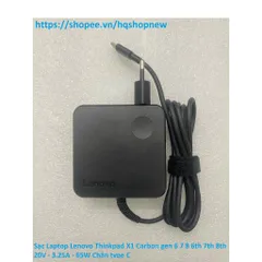 [Sạc zin] Sạc Laptop Lenovo Thinkpad X1 Carbon gen 6 7 8 6th 7th 8th 2017 2018 2019 20V - 3.25A - 65W Chân type C PHỤ KI