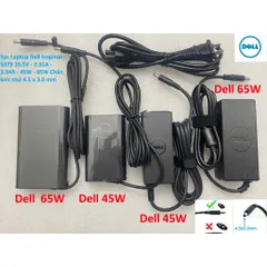 [Sạc zin] Sạc Laptop Dell Inspiron 5379 19.5V - 2.31A - 3.34A - 45W - 65W Chân kim nhỏ 4.5 x 3.0 mm PHỤ KIỆN LAPTOP