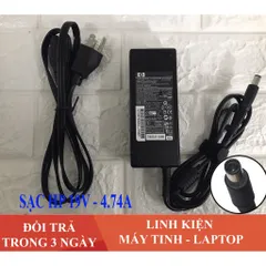 🔝 Sạc Laptop HP 19V - 4.74A (90W) Chân kim to dành cho HP 8460 8470 8560P 8570P, Tặng kèm dây nguồn