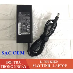 🔝 Sạc Laptop HP 19V - 4.74A (90W) Chân kim to dành cho HP 8460 8470 8560P 8570P, Tặng kèm dây nguồn