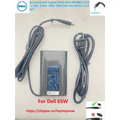 [Sạc zin] Sạc laptop Dell Inspiron 5370, P87G P87G001 19.5V - 2.31A - 3.34A - 45W - 65W Chân kim nhỏ 4.5 x 3.0 mm PHỤ KI