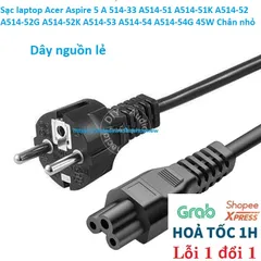 Sạc laptop Acer Aspire 5 A514-33 A514-51 A514-51K A514-52 A514-52G A514-52K A514-53 A514-54 A514-54G 2.37A 45W Chân nhỏ