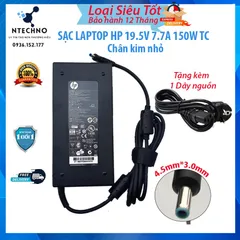 🔝 Sạc Laptop HP Compad 19.5V 7.7A 150W Slim mỏng ( chân kim nhỏ 4.5*3.0mm) [pt]Tặng kèm dây nguồn Bảo hành 12 Tháng