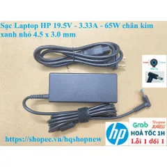 [Sạc zin] Sạc Laptop HP 19.5V - 3.33A - 65W chân kim xanh nhỏ 4.5 x 3.0 mm PHỤ KIỆN LAPTOP