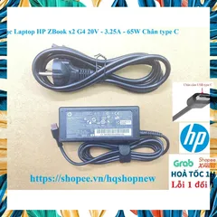 Sạc Laptop HP ZBook x2 G4 20V - 3.25A - 65W Chân type C PHỤ KIỆN LAPTOP