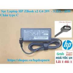 Sạc Laptop HP ZBook x2 G4 20V - 3.25A - 65W Chân type C PHỤ KIỆN LAPTOP
