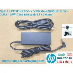 [Sạc zin] SẠC LAPTOP HP ENVY X360 M6-AQ005DX 19.5V - 3.33A - 65W Chân nhỏ xanh 4.5 x 3.0 mm PHỤ KIỆN LAPTOP