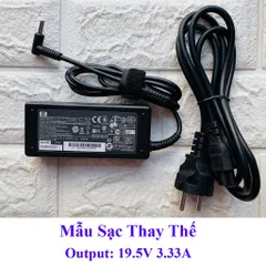 🔝 Sạc Laptop HP 19.5V 2.31A (45W) chân kim nhỏ 4.5mm x 3.0mm - tặng kèm dây nguồn