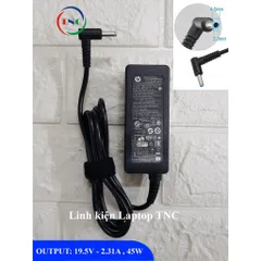 🔝 Sạc Laptop HP 19.5V 2.31A (45W) chân kim nhỏ 4.5mm x 3.0mm - tặng kèm dây nguồn