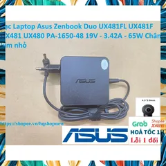 Sạc Laptop Asus Zenbook Duo UX481FL UX481F UX481 UX480 PA-1650-48 19V - 3.42A - 65W Chân kim nhỏ PHỤ KIỆN LAPTOP