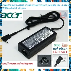 [Sạc zin] SẠC LAPTOP ACER ASPIRE S7-392 S7-391 S7-393 S7, MS2364 19V - 2.37A - 45W Chân nhỏ 3.0 x1.1 mm PHỤ KIỆN LAPTOP