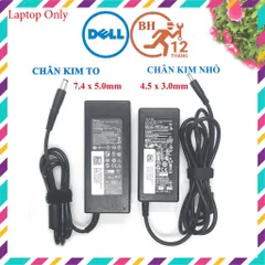 🔝 Sạc Laptop Dell chân kim to/chân kim nhỏ Chính hãng (Zin) 19.5v-4.62a-90w/ 19.5v-3.34a-65w adapter dell