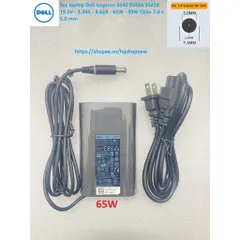 [Sạc zin] Sạc laptop Dell Inspiron 3542 3542A 3542B 19.5V - 3.34A - 4.62A - 65W - 90W Chân 7.4 x 5.0 mm PHỤ KIỆN LAPTOP