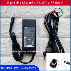 🔝 Sạc Laptop HP 19V - 4.74A chân kim to HP 8460 8470 8560P 8570P (Adapter HP 90w tròn to)