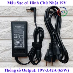 [Sạc ZIN] Sạc Laptop LENOVO 20V - 3.25A / 19V - 3.42A - 65W chân To đường kính đầu sạc 5.5mm ký hiệu đầu sạc Φ5.5*2.5mm