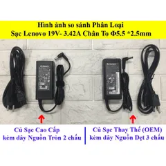 🔝 Sạc Laptop LENOVO 19V  3.42A  65W (ADAPTER LENOVO 19V-3.42A) HÀNG OEM - ZIN CHẤT LƯỢNG CAO - NHẬP KHẨU