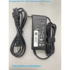 [Sạc zin] Sạc Laptop Dell 19.5V - 3.34A - 65W chân kim to 7.4 x 5.0 mm PHỤ KIỆN LAPTOP