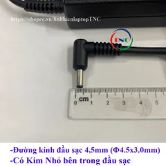 [Chân Nhỏ] Thay cho Sạc Laptop MSI 20V - 7.5A - 150W Chân 4.5x3.0mm -Có Kim Nhỏ trong đầu sạc chân - đường kính 4.5mm PH
