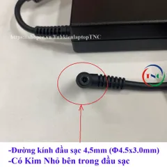 [Chân Nhỏ] Thay cho Sạc Laptop MSI 20V - 7.5A - 150W Chân 4.5x3.0mm -Có Kim Nhỏ trong đầu sạc chân - đường kính 4.5mm PH