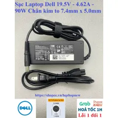 [Sạc zin] Sạc Laptop Dell 19.5V - 4.62A - 90W Chân kim to 7.4mm x 5.0mm PHỤ KIỆN LAPTOP