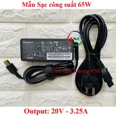 Sạc Laptop Lenovo 20V - 3.25A 65W / 20V - 4.5A 90W / 20V - 2.25A 45W chân USB Vuông X240 X250 X260 T450s T460 T460S PHỤ