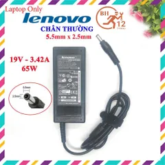 🔝 Sạc laptop Lenovo chính hãng (Zin) 19v - 3.42a - 65w chân thường ( chân 5.5mm x 2.5mm), adapter lenovo