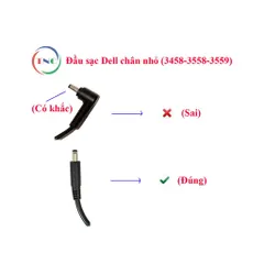 [Chân Nhỏ] Sạc Laptop Dell 19.5V  3.34A chân kim nhỏ ZIN Adapter Dell 3567 3568 5568 3558 3458 3559 5558 5559 PHỤ KIỆN L