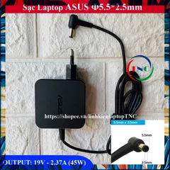 [Chân To] SẠC LAPTOP ASUS 19V 2.37A 45W / 3.42A 65W VUÔNG ZIN kích thước chân thường to 5.5mm*2.5mm [Bảo hành 12 tháng]