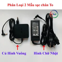 [Chân To] SẠC LAPTOP ASUS 19V 2.37A 45W / 3.42A 65W VUÔNG ZIN kích thước chân thường to 5.5mm*2.5mm [Bảo hành 12 tháng]