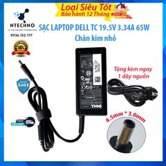 Sạc Zin Laptop Dell 19.5V 3.34A 65W chân kim nhỏ 4.5*3.0mm dùng cho inspiron 13 14 15 3000 5000 7000 3451 3458 5558 5