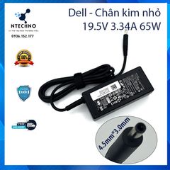 Sạc Zin Laptop Dell 19.5V 3.34A 65W chân kim nhỏ 4.5*3.0mm dùng cho inspiron 13 14 15 3000 5000 7000 3451 3458 5558 5