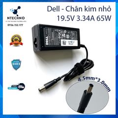Sạc Zin Laptop Dell 19.5V 3.34A 65W chân kim nhỏ 4.5*3.0mm dùng cho inspiron 13 14 15 3000 5000 7000 3451 3458 5558 5